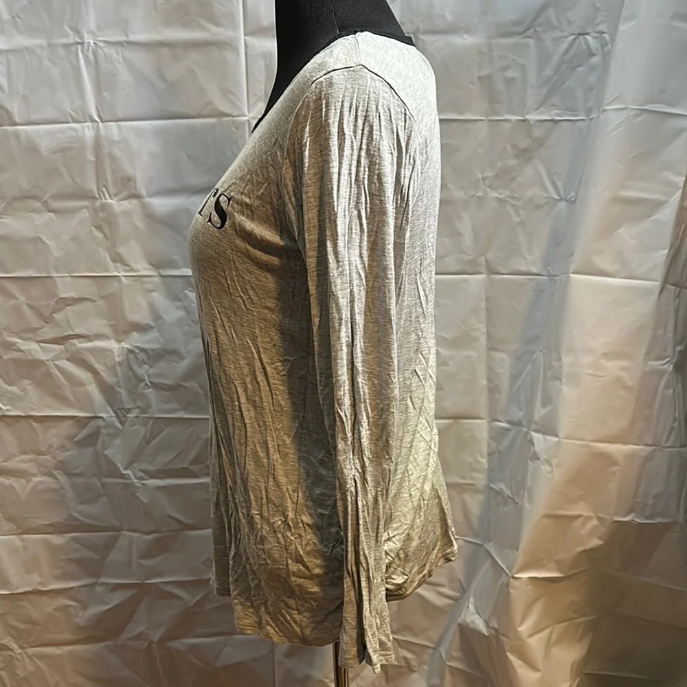 Grey and black Long Sleeve Preggers t-shirt size XL extra large maternity - Picture 4 of 6
